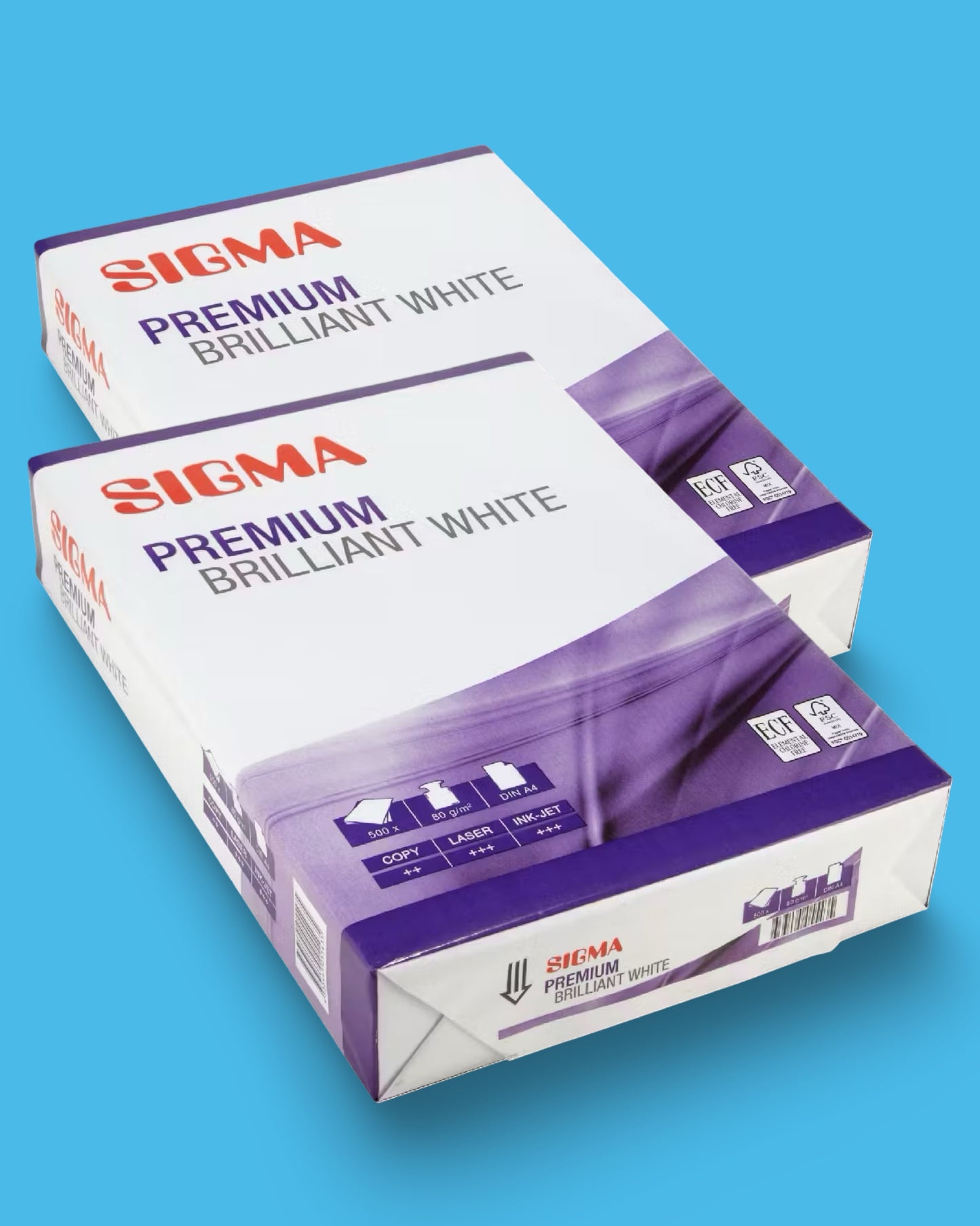 1000 Blatt DIN A4 Kopierpapier Premium Brilliant 80 g/m² - 2 x 500 Blatt