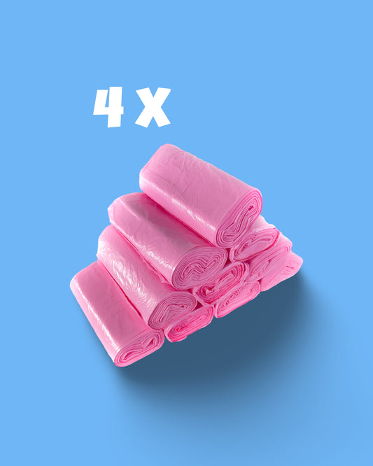 1200 x Müllbeutel 25 Liter WC Müllsäcke 46cm x 56cm rosa