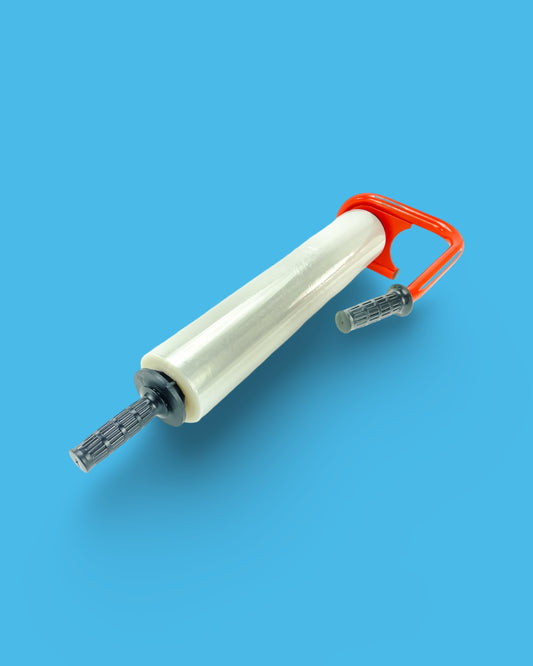 Handstretchfolie 500mm x 300m x 23my transparent + Stahlabroller