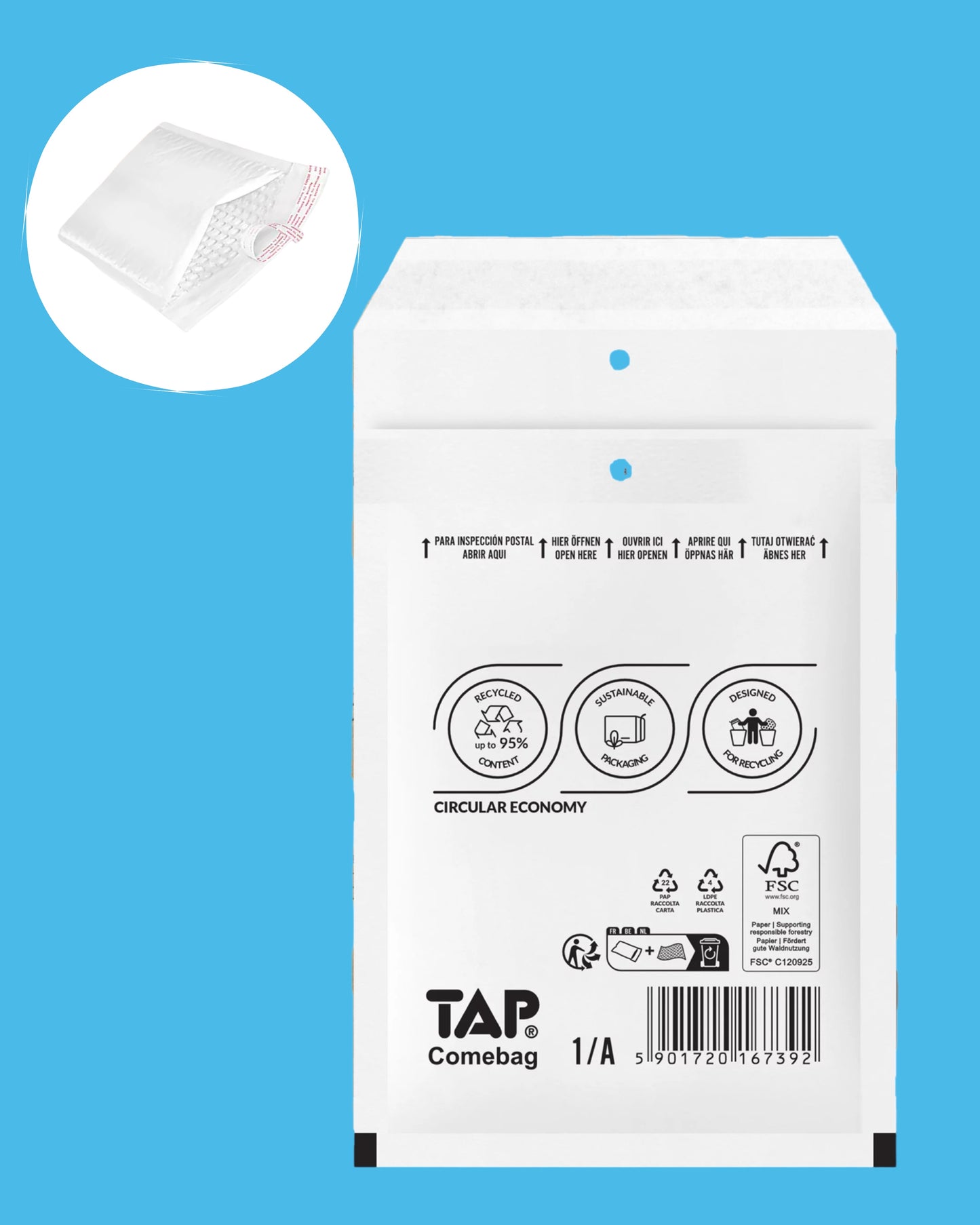 100 x Luftpolstertaschen Versandtaschen weiße Luftpolsterumschläge